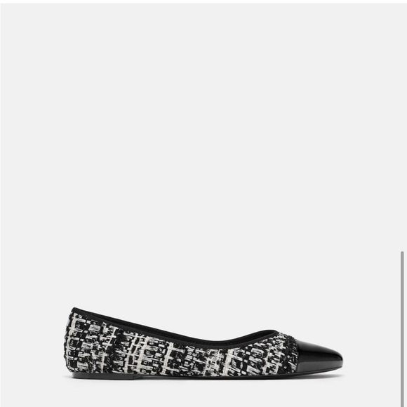 Zara Tweed Cap-Toe Flats, EU Size 38 - Picture 11 of 11
